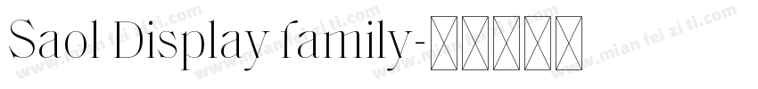 Saol Display family字体转换